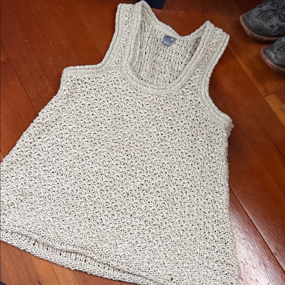 Aerie Cream Crochet Tank Top
